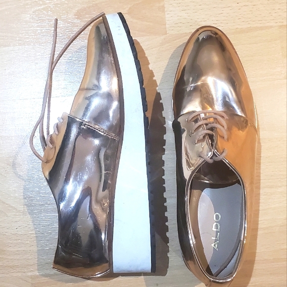 Rose Gold Mirror Loafers - Picture 2 of 4